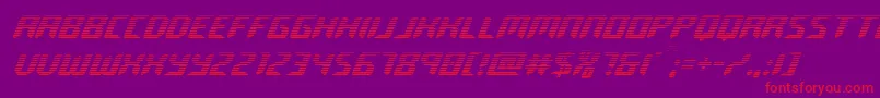 roboclonegrad Font – Red Fonts on Purple Background