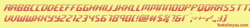 roboclonegrad Font – Red Fonts on Yellow Background