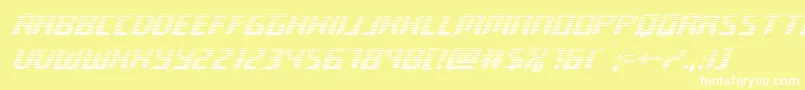 roboclonegrad Font – White Fonts on Yellow Background