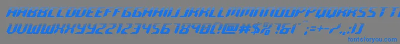 roboclonehalf Font – Blue Fonts on Gray Background