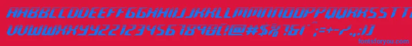 roboclonehalf Font – Blue Fonts on Red Background