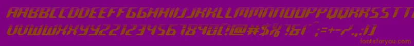 roboclonehalf-Schriftart – Braune Schriften auf violettem Hintergrund