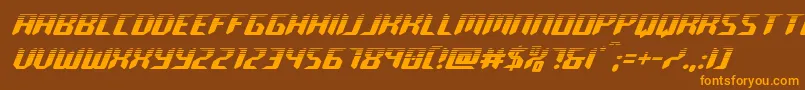roboclonehalf Font – Orange Fonts on Brown Background