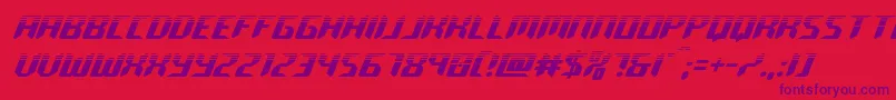 Fonte roboclonehalf – fontes roxas em um fundo vermelho