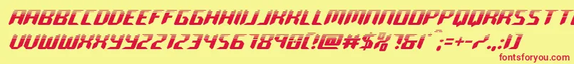フォントroboclonehalf – 赤い文字の黄色い背景