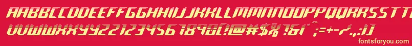 roboclonehalf Font – Yellow Fonts on Red Background