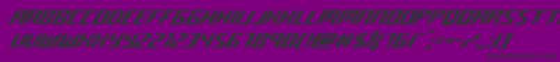 robocloneital-Schriftart – Schwarze Schriften auf violettem Hintergrund