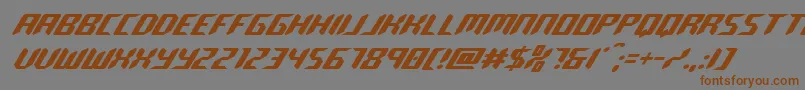 robocloneital Font – Brown Fonts on Gray Background