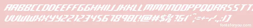 robocloneital Font – White Fonts on Pink Background