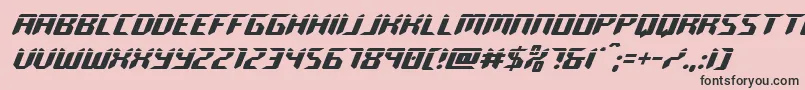 フォントroboclonelaser – ピンクの背景に黒い文字