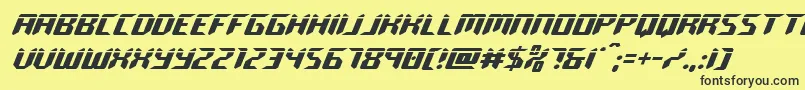 roboclonelaser Font – Black Fonts on Yellow Background