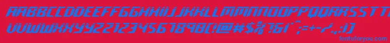 roboclonelaser Font – Blue Fonts on Red Background