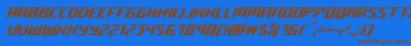 roboclonelaser Font – Brown Fonts on Blue Background