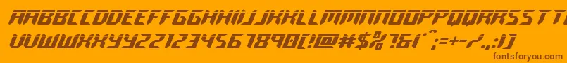 roboclonelaser Font – Brown Fonts on Orange Background