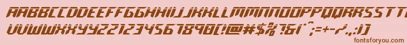 roboclonelaser Font – Brown Fonts on Pink Background