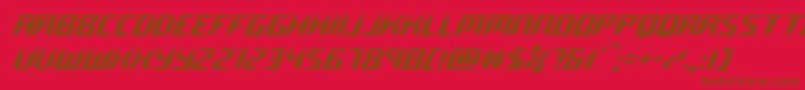 roboclonelaser Font – Brown Fonts on Red Background