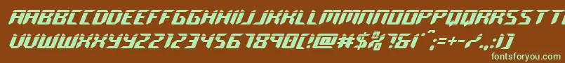 roboclonelaser Font – Green Fonts on Brown Background