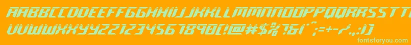 roboclonelaser Font – Green Fonts on Orange Background