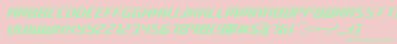 roboclonelaser-Schriftart – Grüne Schriften auf rosa Hintergrund