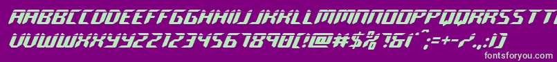 roboclonelaser Font – Green Fonts on Purple Background