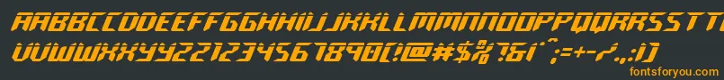 roboclonelaser Font – Orange Fonts on Black Background