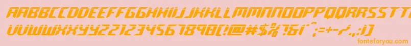 roboclonelaser Font – Orange Fonts on Pink Background