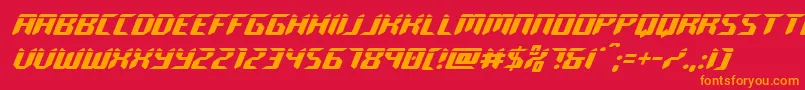 roboclonelaser Font – Orange Fonts on Red Background