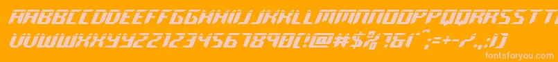 roboclonelaser Font – Pink Fonts on Orange Background