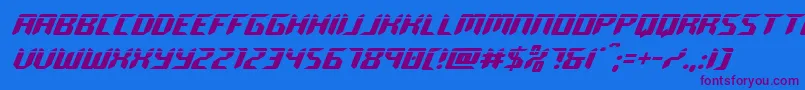 roboclonelaser Font – Purple Fonts on Blue Background
