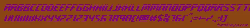 roboclonelaser Font – Purple Fonts on Brown Background