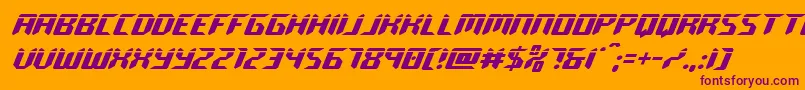 roboclonelaser Font – Purple Fonts on Orange Background