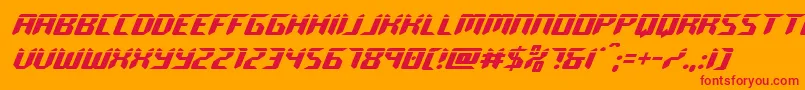 roboclonelaser Font – Red Fonts on Orange Background