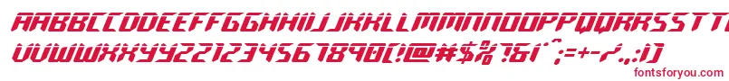 roboclonelaser Font – Red Fonts on White Background
