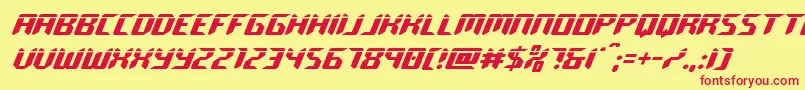 roboclonelaser Font – Red Fonts on Yellow Background