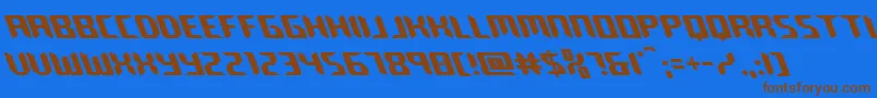 Шрифт robocloneleft – коричневые шрифты на синем фоне