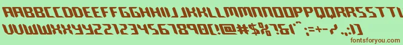 robocloneleft Font – Brown Fonts on Green Background