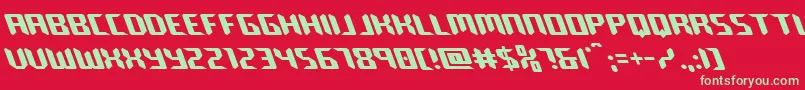 robocloneleft Font – Green Fonts on Red Background