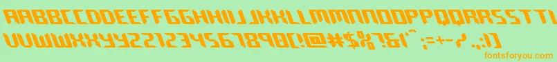 robocloneleft Font – Orange Fonts on Green Background