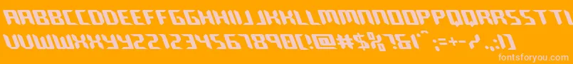 robocloneleft Font – Pink Fonts on Orange Background