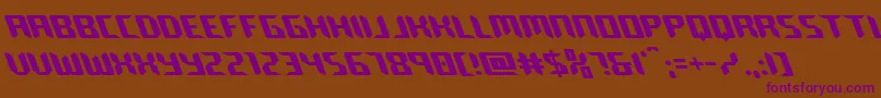 robocloneleft Font – Purple Fonts on Brown Background
