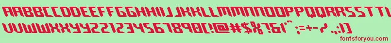 robocloneleft Font – Red Fonts on Green Background