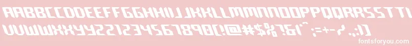 robocloneleft-Schriftart – Weiße Schriften auf rosa Hintergrund