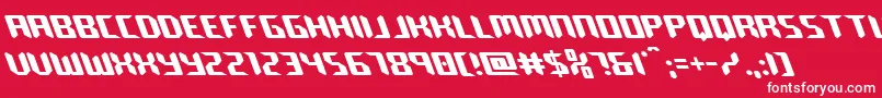 robocloneleft Font – White Fonts on Red Background