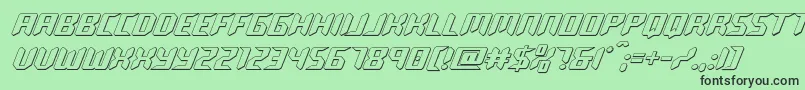 robocloneout Font – Black Fonts on Green Background