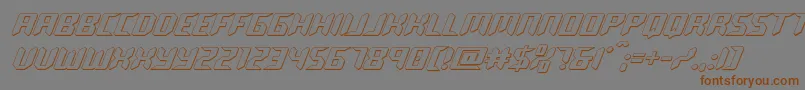 robocloneout Font – Brown Fonts on Gray Background