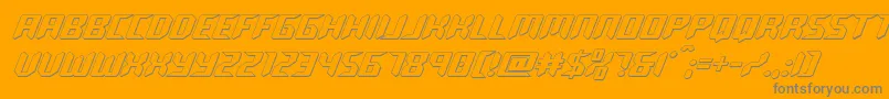 robocloneout Font – Gray Fonts on Orange Background