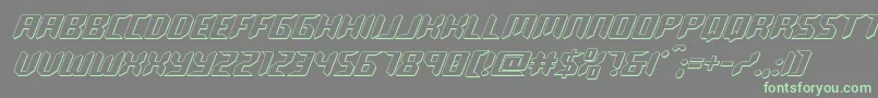 robocloneout Font – Green Fonts on Gray Background