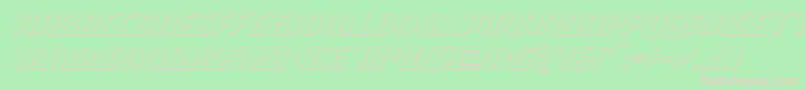 robocloneout Font – Pink Fonts on Green Background