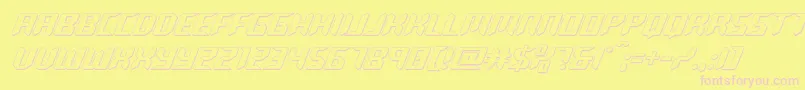 robocloneout Font – Pink Fonts on Yellow Background