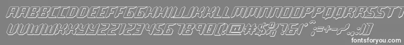 robocloneout Font – White Fonts on Gray Background